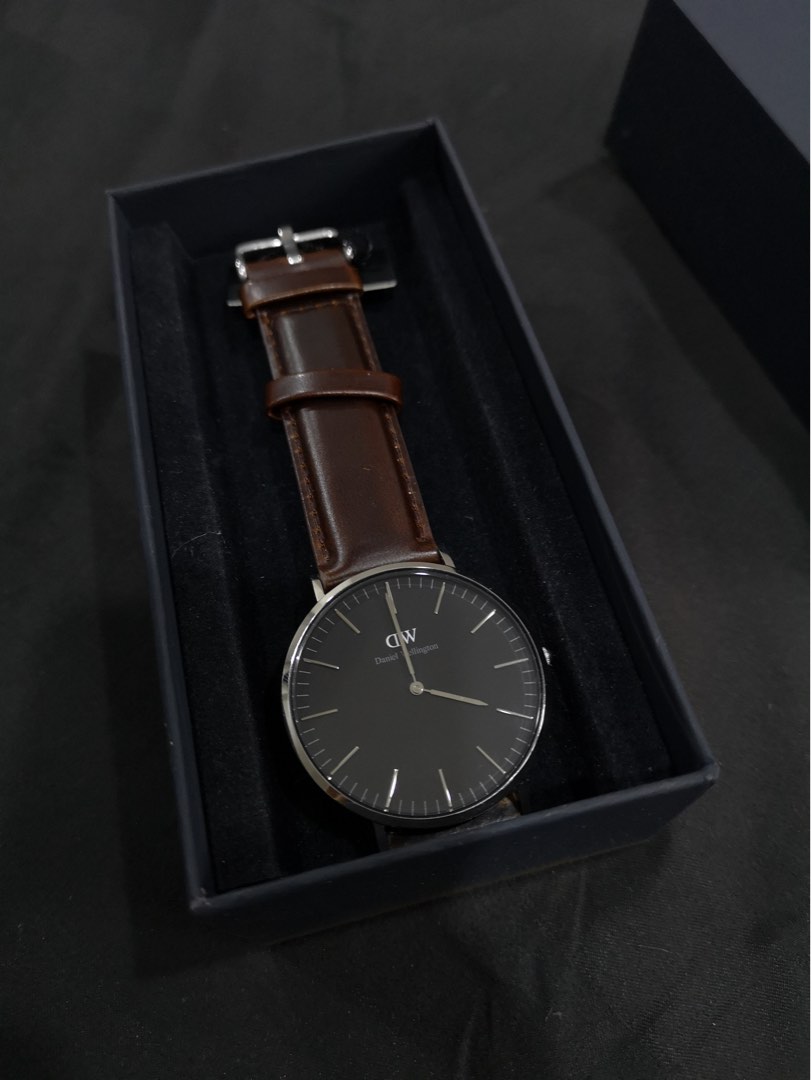 Daniel Wellington Bristol Black Silver Men s Fashion Watches