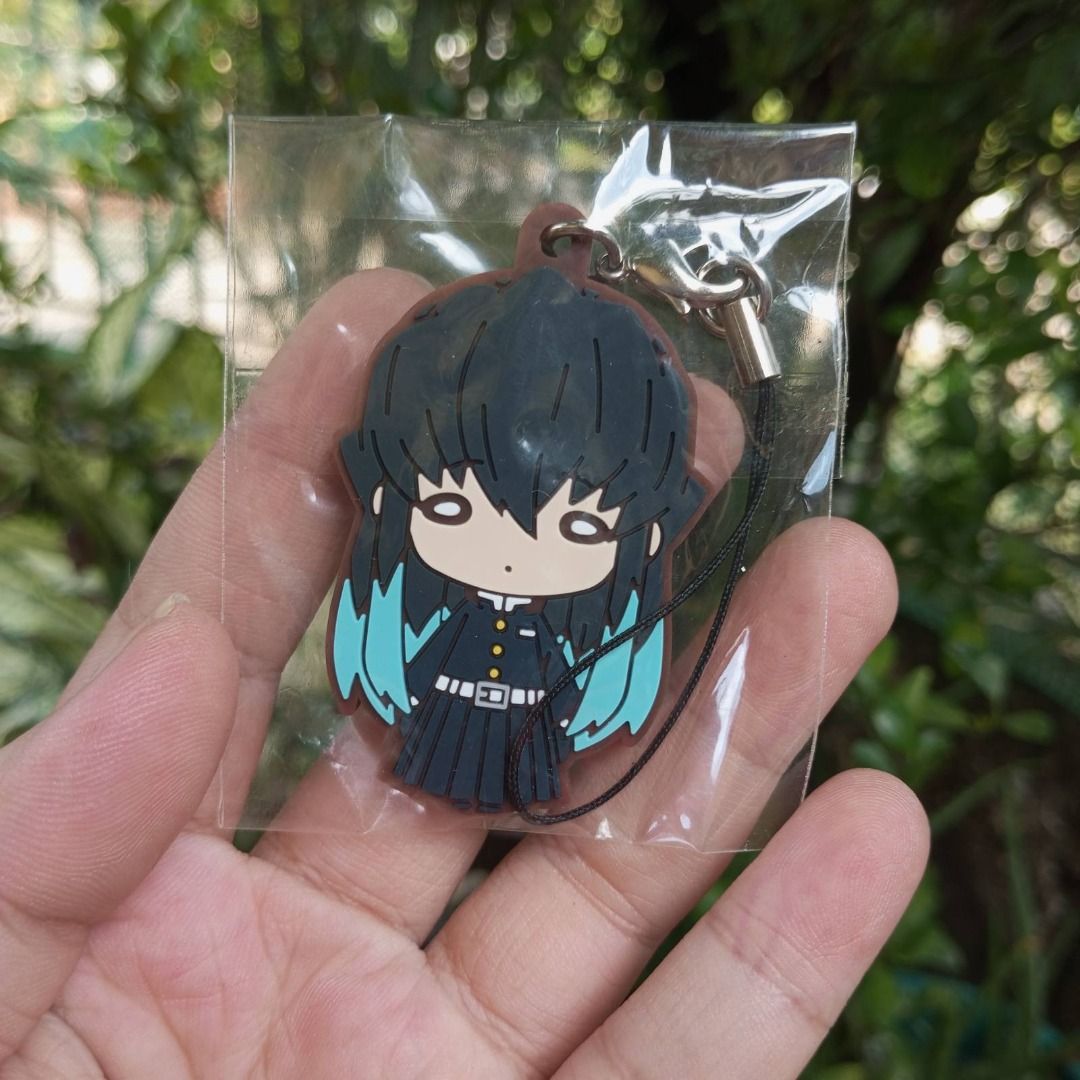 Muichiro Tokito from Demon Slayer Rubber Doormat with Green and Black Mist Background and Dual Character Manga Style Design TS04