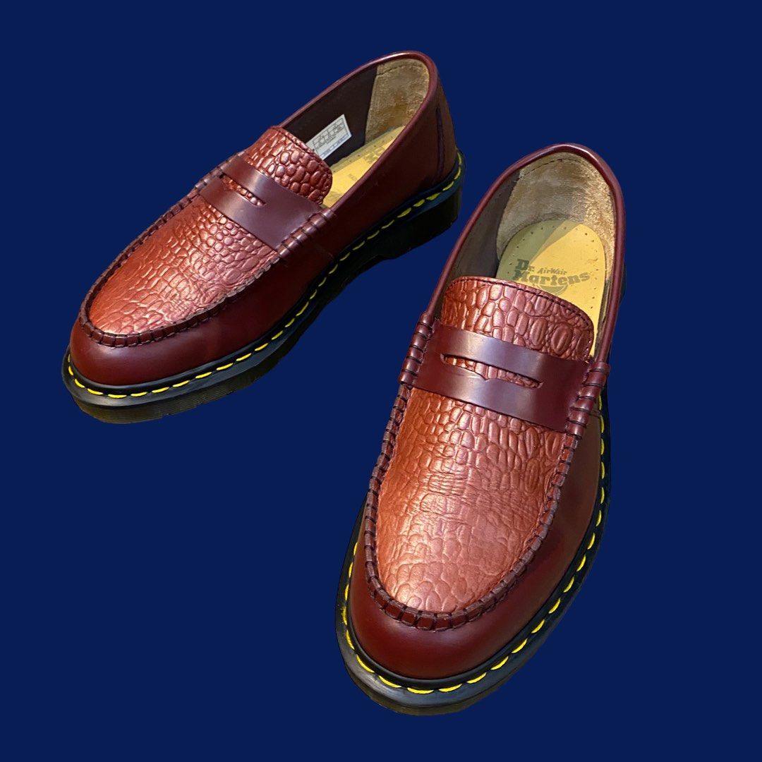 Dr. Marten s Stussy Penton Loafers in oxblood cherry red MIE Made in England Men s Fashion Footwear Dress Shoes on Carousell