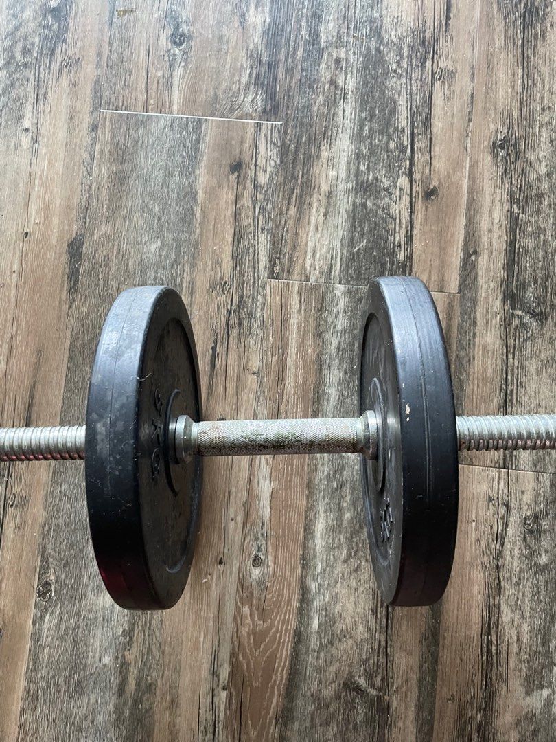 Dumbbell (Category: Weights & Dumbbells) located in Singapore. Submitted by melvindoodoo (Listing ID 1262327708, Image 3). Description: Adjustable bar bell (up to 20kg) Qty: 1 pair Self collection at my place. #dumbbell #barbell #weight #workout.