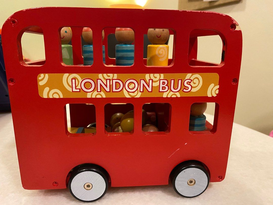 Early Learning Centre Wooden Double Decker Bus Hobbies Toys
