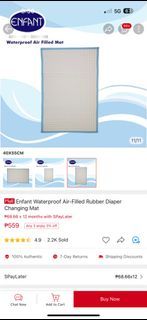 Enfant rubber diaper changing mat