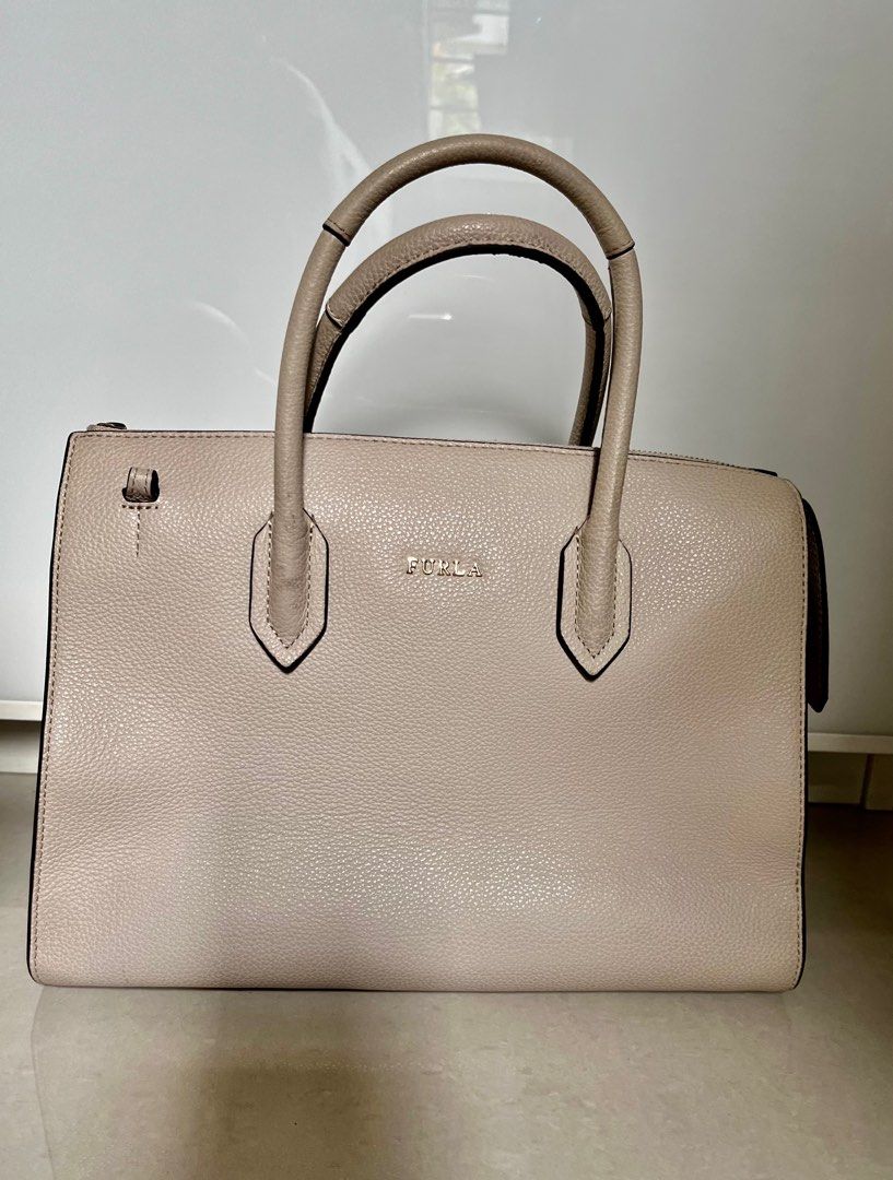 Furla Pin Leather Satchel Bag Fesyen Wanita Tas Dompet di