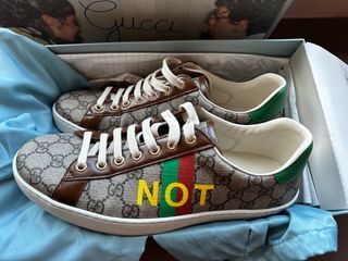Gucci Leather Panther Ace Sneakers - Men's Size 7.5 / 37.5 (SHF