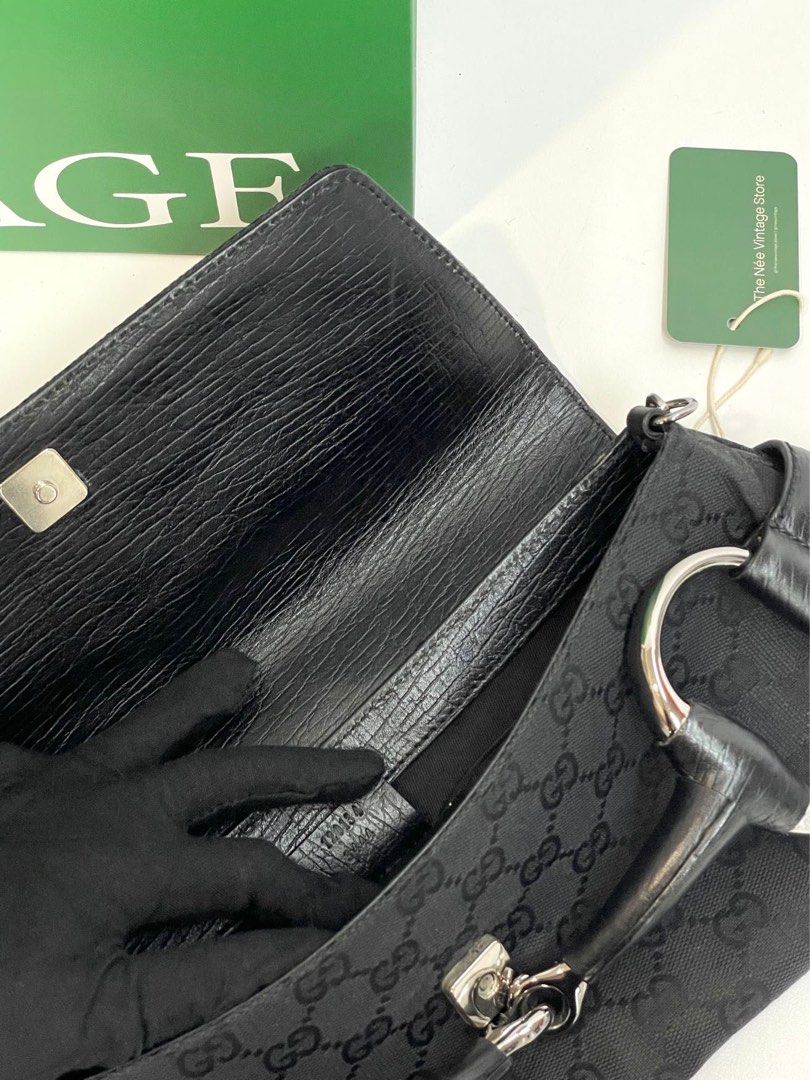 Gucci by Tom Ford Horse Bit Mini Bag Chain GG Monogram Green and