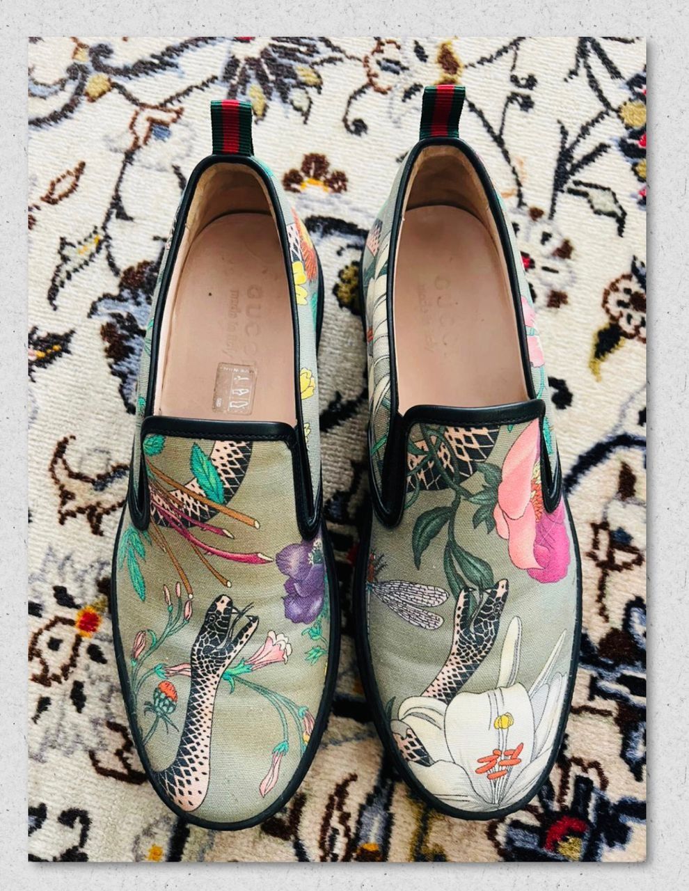 Gucci snake best sale slip on sneakers