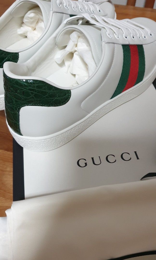 White red and discount green gucci shoes