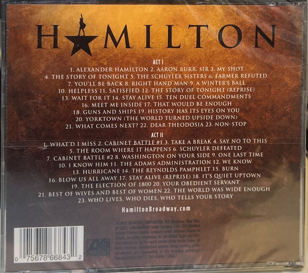 Hamilton Original Broadway Cast Recording Deluxe 2CD Edition , Hobbies ...