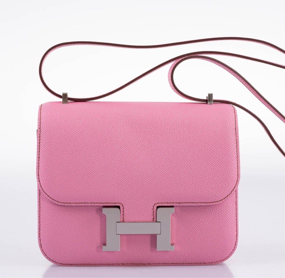 Hermes Constance 14cm Micro Bubblegum Pink Epsom PHW - Preloved - Lilac  Blue London