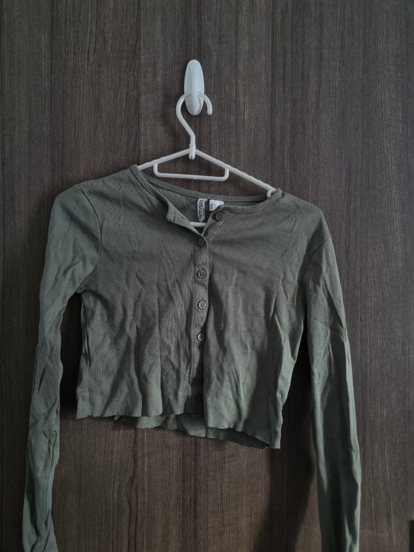 h&m cropped cardigan