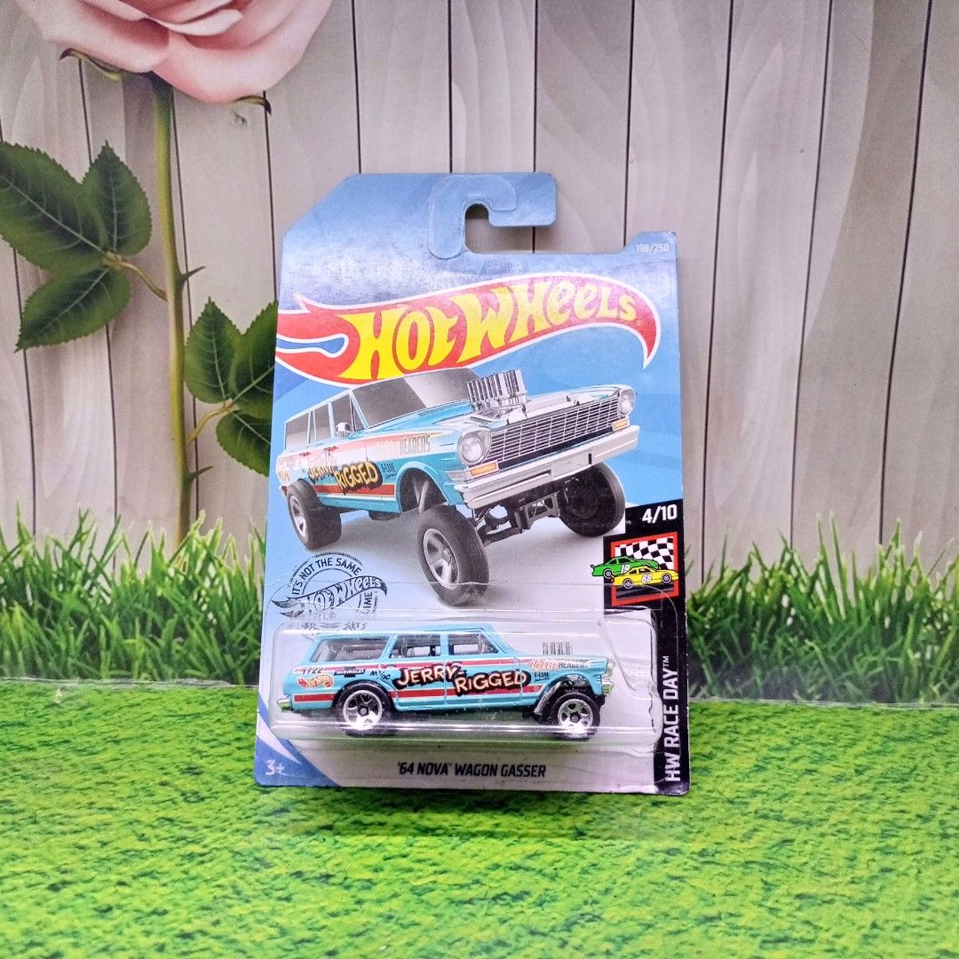 Hot Wheels 64 Nova Wagon Gasser HW Race Day 2018 Original, Toys ...