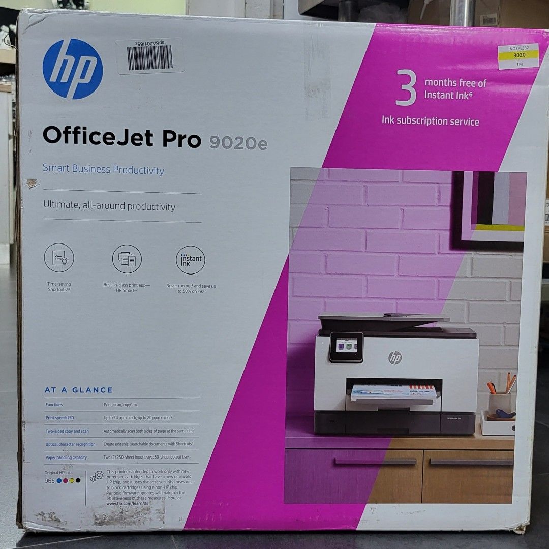 HP OfficeJet Pro 9020e Allinone Smart Printer, Computers & Tech