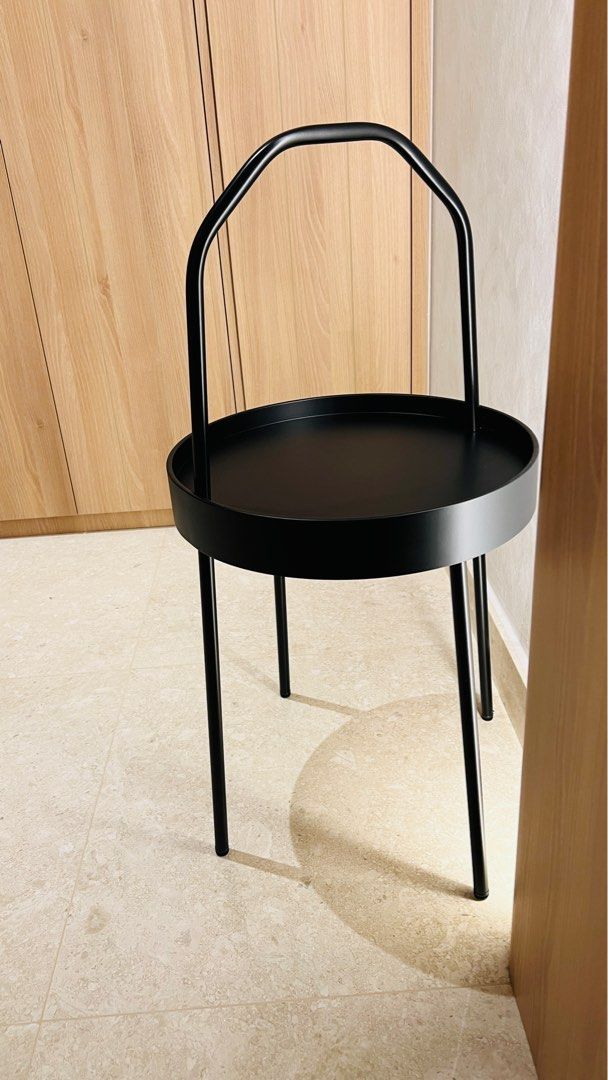 IKEA black side table, 38cm, Furniture & Home Living, Furniture, Tables