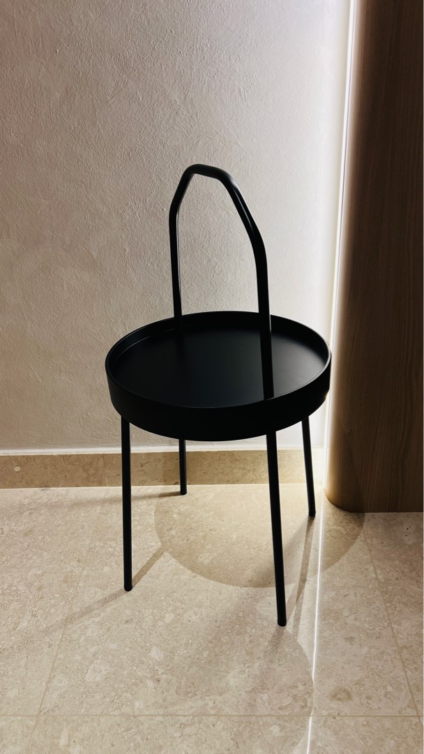 IKEA black side table, 38cm, Furniture & Home Living, Furniture, Tables