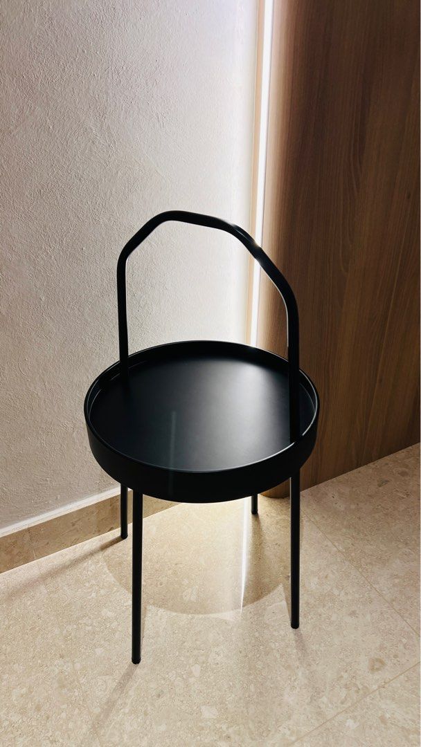 IKEA black side table, 38cm, Furniture & Home Living, Furniture, Tables