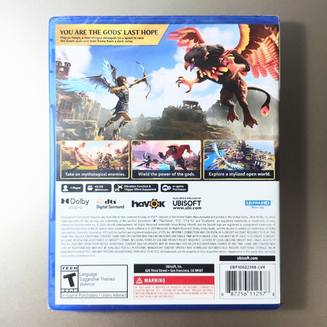 Jeu Immortals Fenyx Rising - Version PlayStation 5 NEUVE Sous Blister, édition PAL (française)