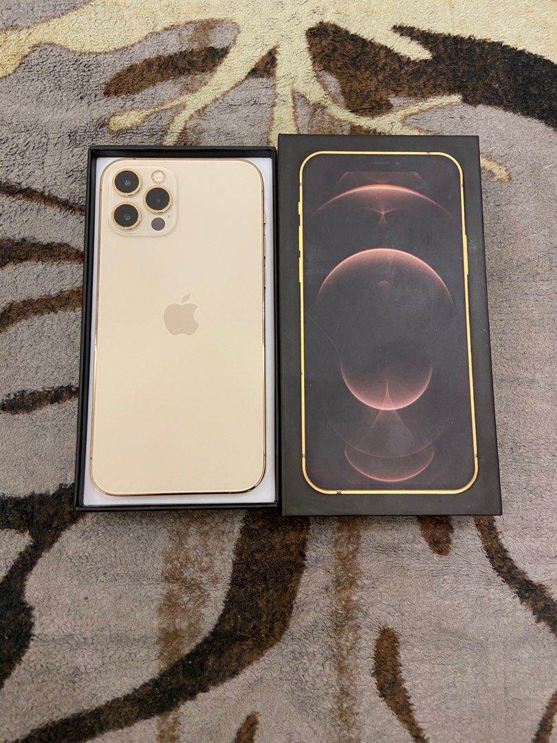 IPHONE 12 PRO 128GB ( GOLD ) WITH FULLSET BOX AND BATTERY HEALTH 100%