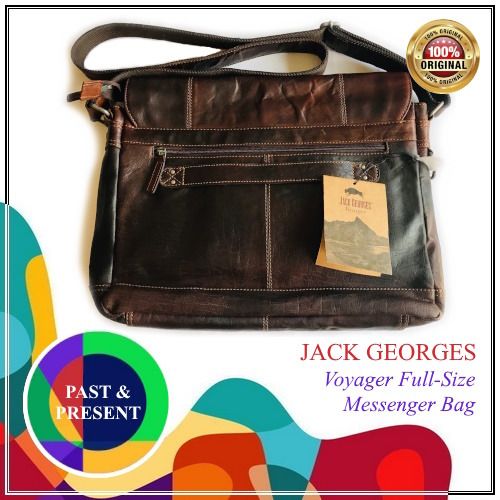 Jack Georges Voyager Full Size Messenger Bag - Brown