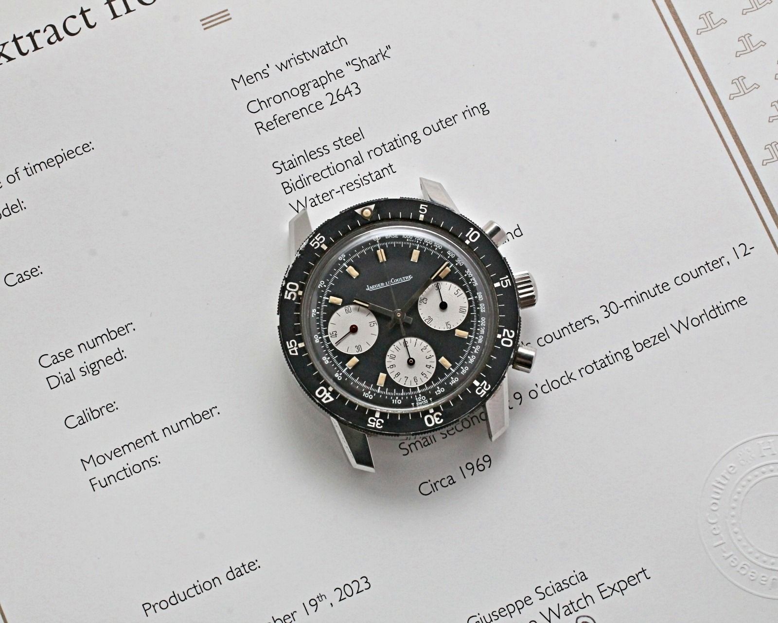 Jaeger LeCoultre Deep Sea Chronograph Shark Vogue E2643 Luxury