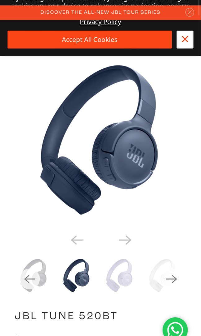 JBL Tune 520BT Headphone Blue, Audio, Headphones & Headsets on Carousell