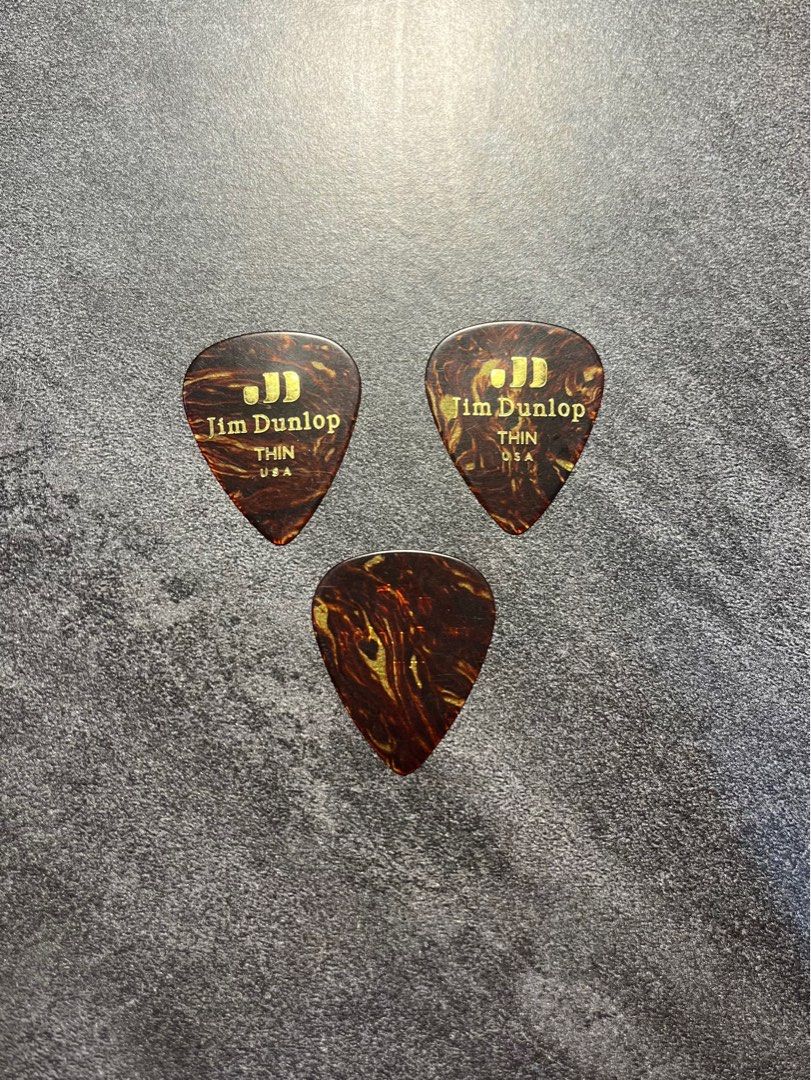Jim Dunlop Thin Celluloid Shell Pick 3 Pack Audio Other Audio