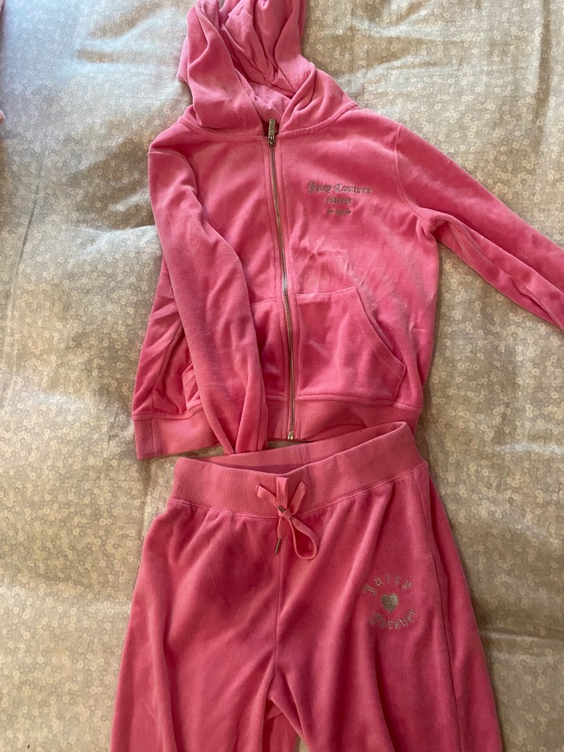 Y2K JUICY COUTURE X F21 Pink Tracksuit Set, Women's Fashion, Dresses & Sets, Jumpsuits on Carousell