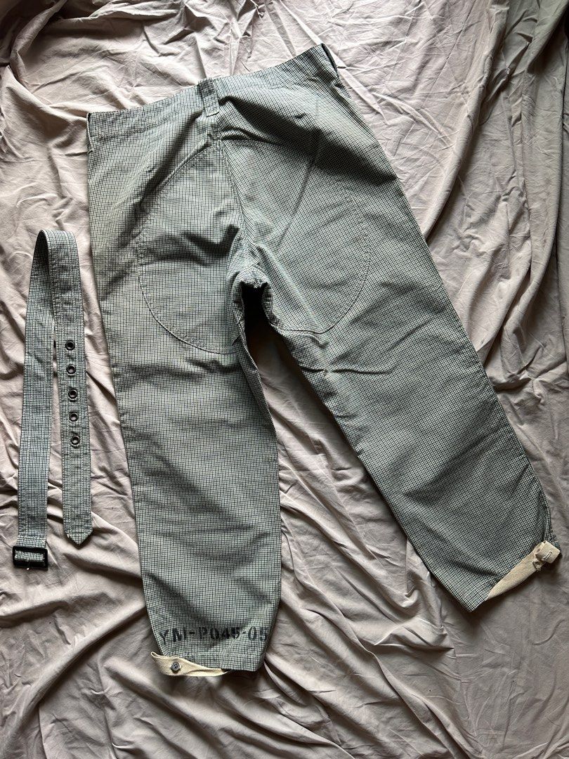 JUNYA WATANABE COMME DES GARCONS Work / Carpenter Pants (Category: Trousers) located in Mandaluyong City. Submitted by offlegitstore (Listing ID 1262396627, Image 2). Description: Some yellowing and discoloration. With stirrup details. .