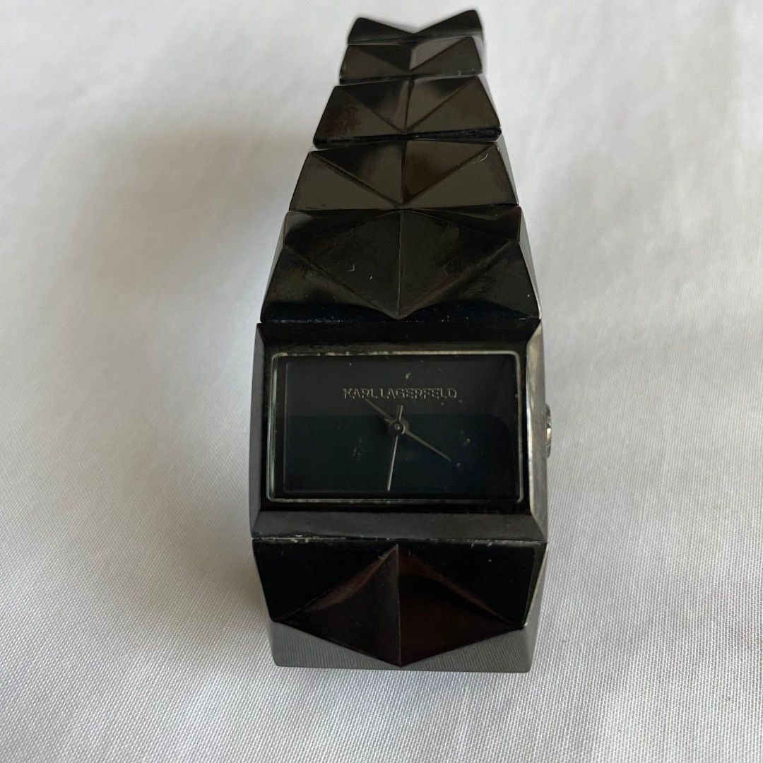 Jam tangan ladies Karl Lagerfeld Pyramid Pattern Watch, Fesyen