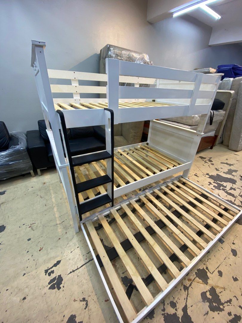 katil double decker pullout sekali tilam 3biji Furniture Home