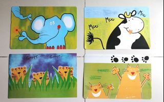 Kid's Placemate Cute Funny Animals 4pcs (45 x 30cm)