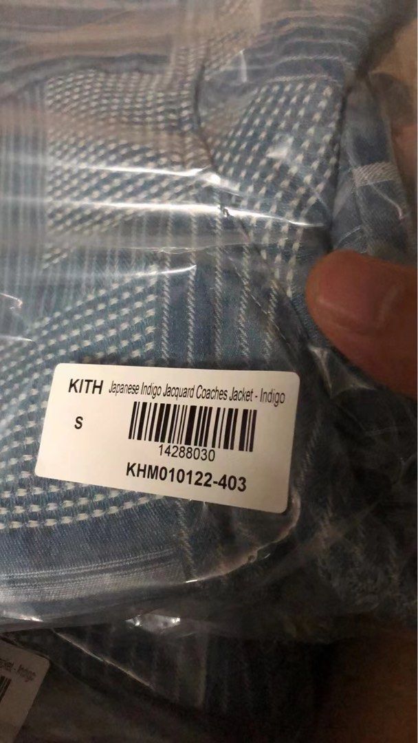 全新KITH Japanese Indigo Jacquard Coaches Jacket 教練夾克, 男裝