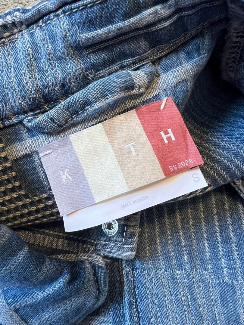 全新KITH Japanese Indigo Jacquard Coaches Jacket 教練夾克, 男裝