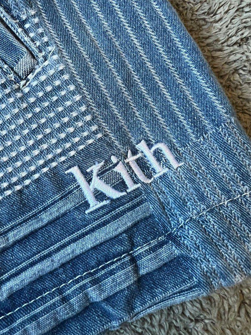 全新KITH Japanese Indigo Jacquard Coaches Jacket 教練夾克, 男裝
