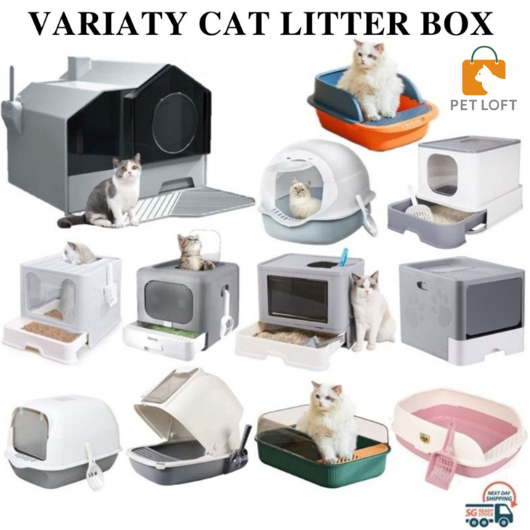 [LARGE CLOSED LITTER BOX] Enclosed Cat Litter Box Extra Large Cat