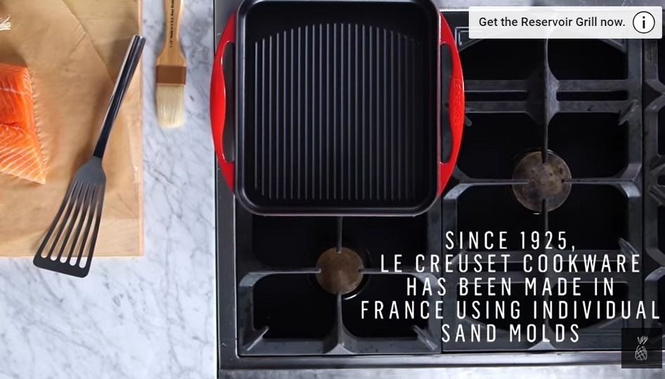 Le Creuset Reservoir Grill 30 amsckp Le Creuset Made in France Reservoir Grill 30 cm Oven Orange used only once