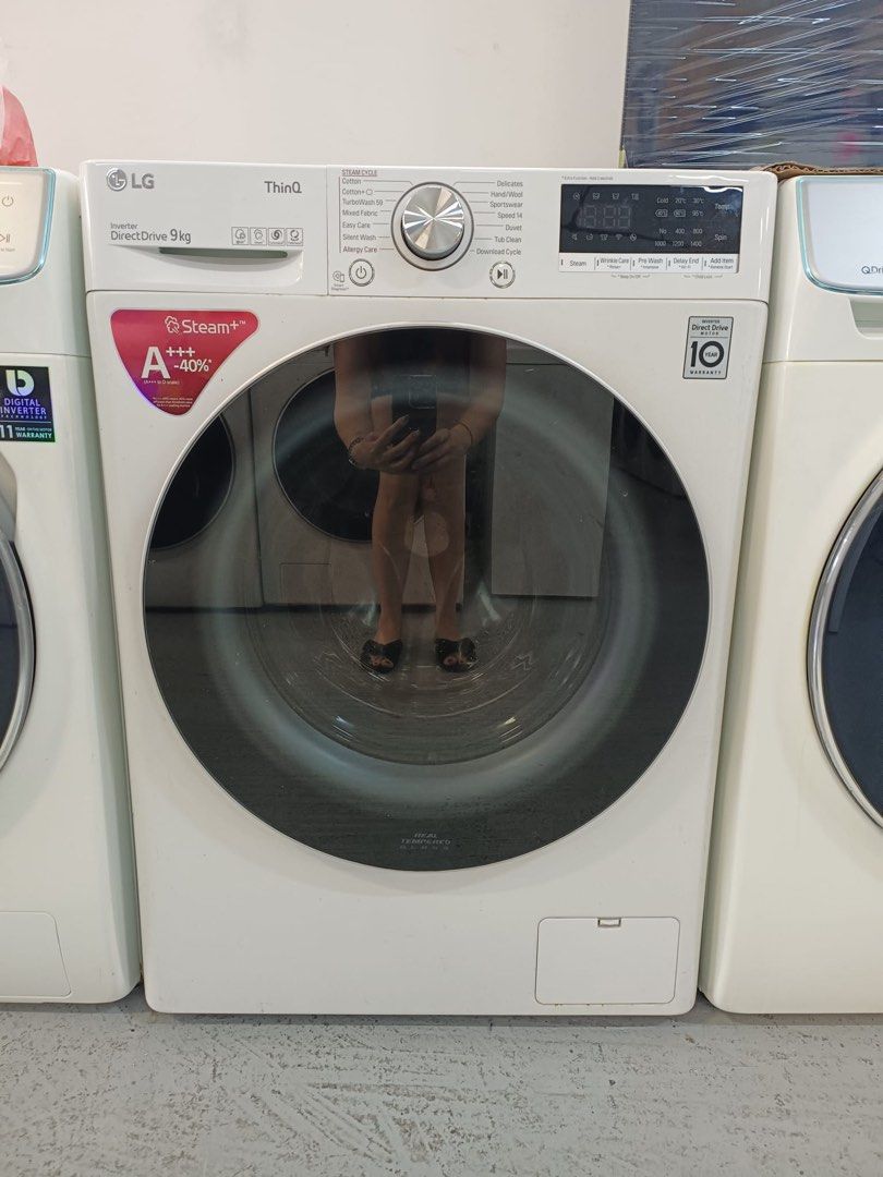 LG AI Direct Drive FV1409S3W 9kg Front Load Washing Machine, TV & Home