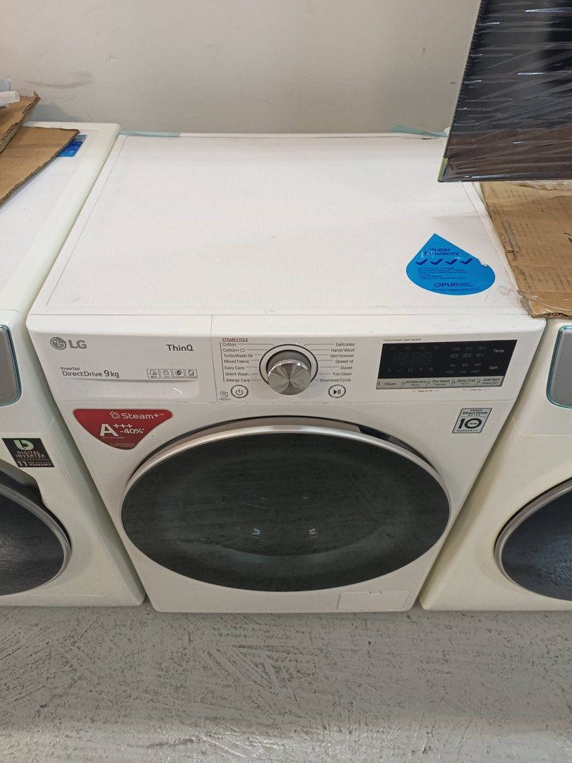 LG AI Direct Drive FV1409S3W 9kg Front Load Washing Machine, TV & Home