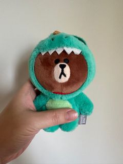 wts] official line friends lenini frog plush bag charm with heart bag,  Hobbies & Toys, Toys & Games on Carousell