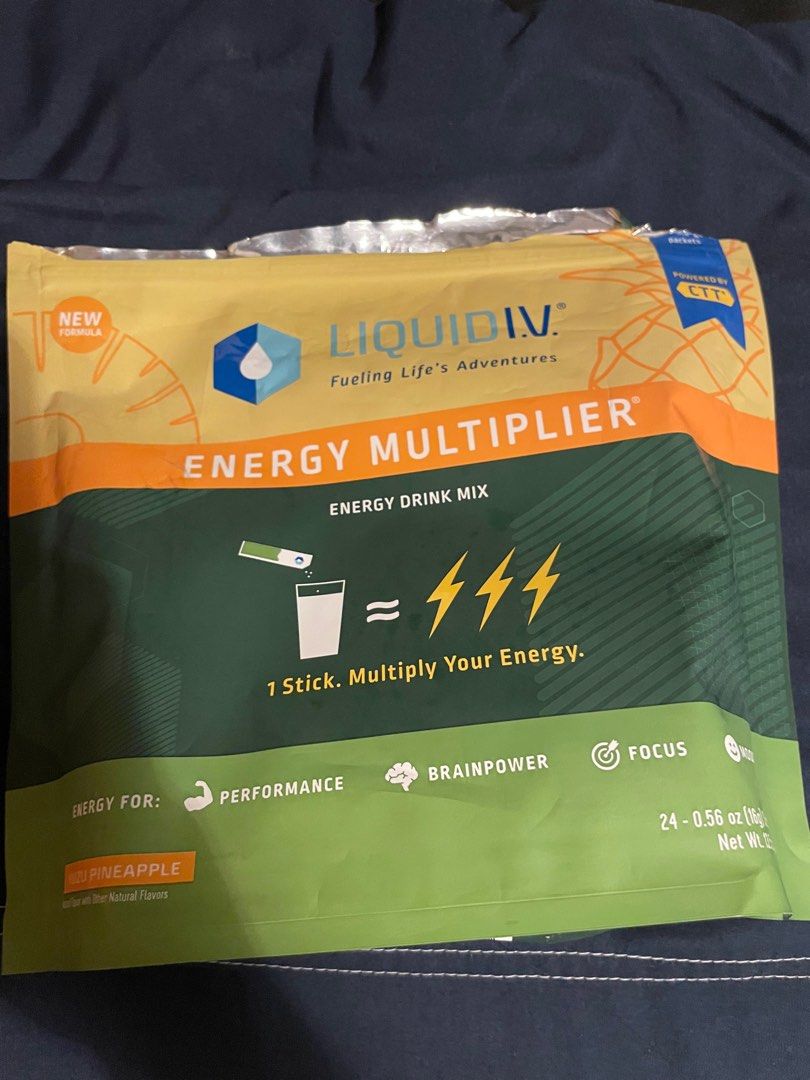 Liquid IV Energy Multiplier, Health & Nutrition, Health Supplements