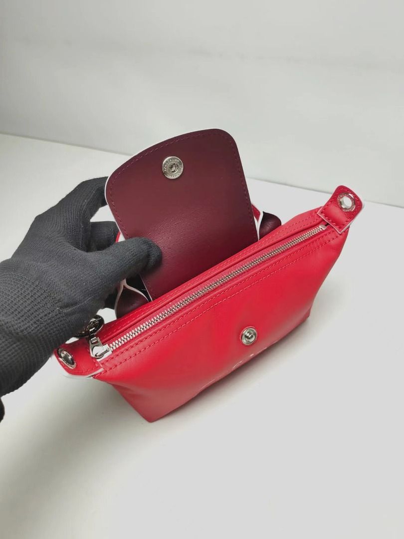 Le Pliage Xtra Pouch Red - Leather (34175HDA545)
