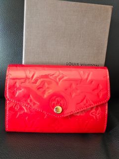 LOUIS VUITTON Monogram Flower Lock Compact Wallet Caramel 474330
