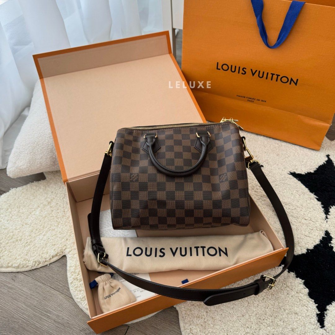 AUTHENTIC LV Monogram Speedy 25 with Provided Strap, Luxury, Bags & Wallets  on Carousell