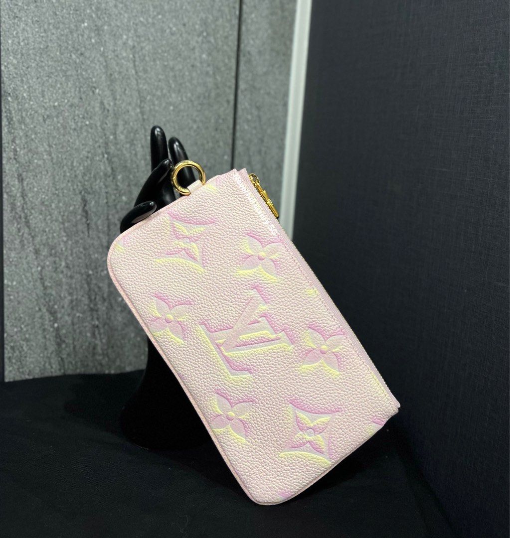 Louis Vuitton Pink Leather Monogram Empreinte Stardust Long Zippy