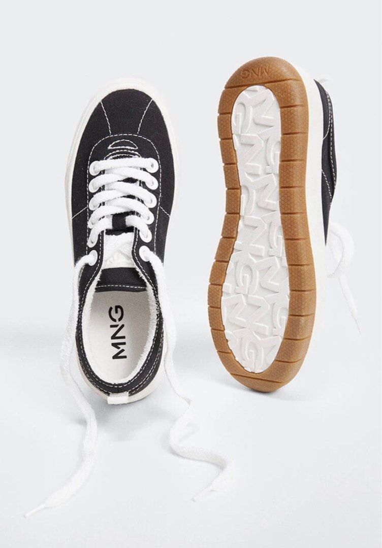 Mango Platform Lace Up Sneakers Women s Fashion Footwear