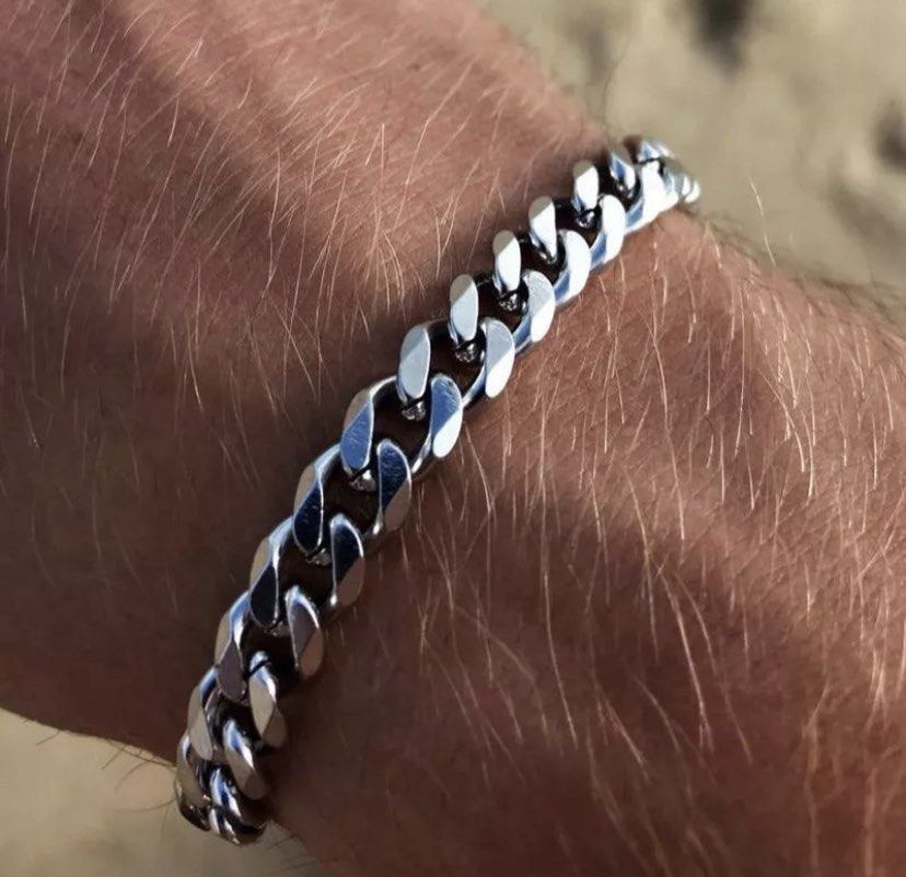 Chain bracelet mens top silver