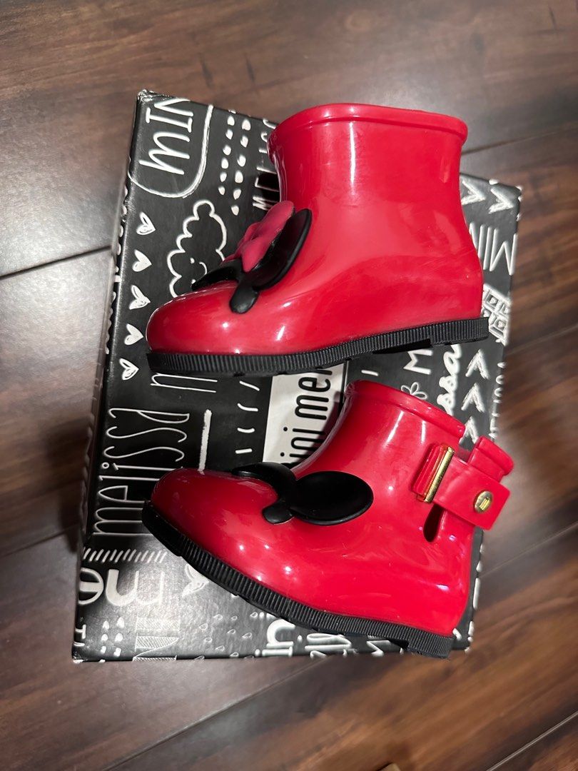 Mini Melissa Rain Boots US 7 Babies Kids Babies Kids Fashion