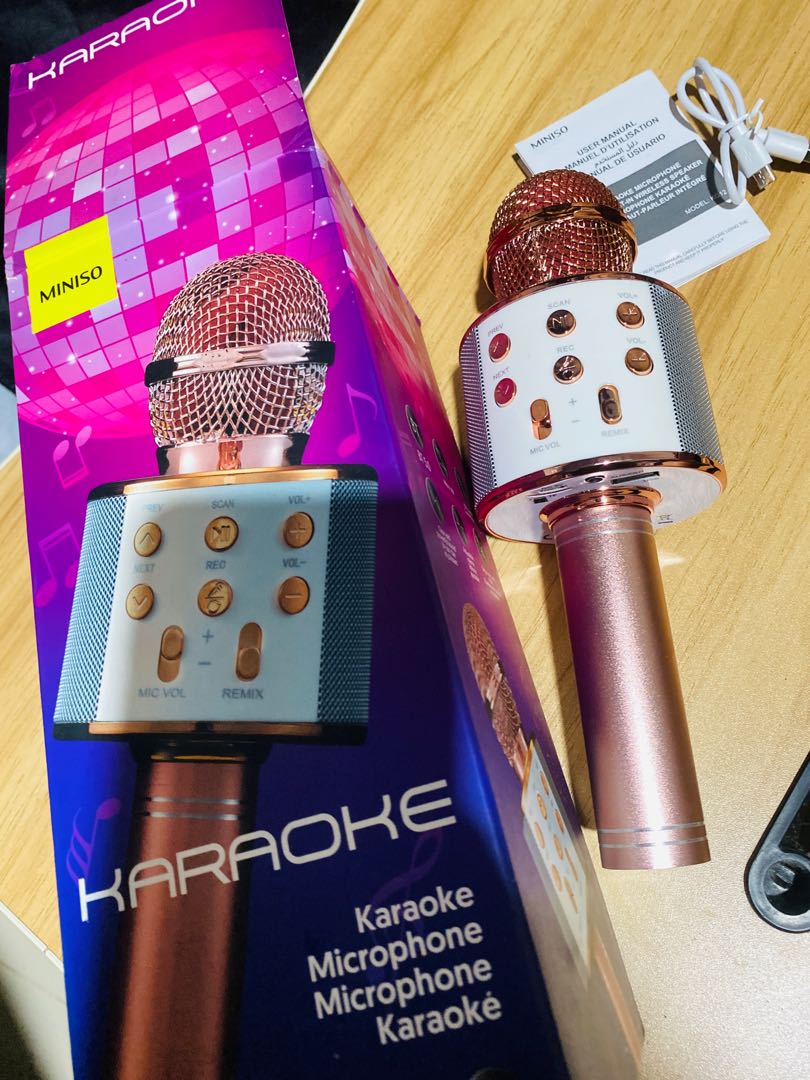 Miniso Wireless Bluetooth Microphone Karaoke, Audio, Microphones on