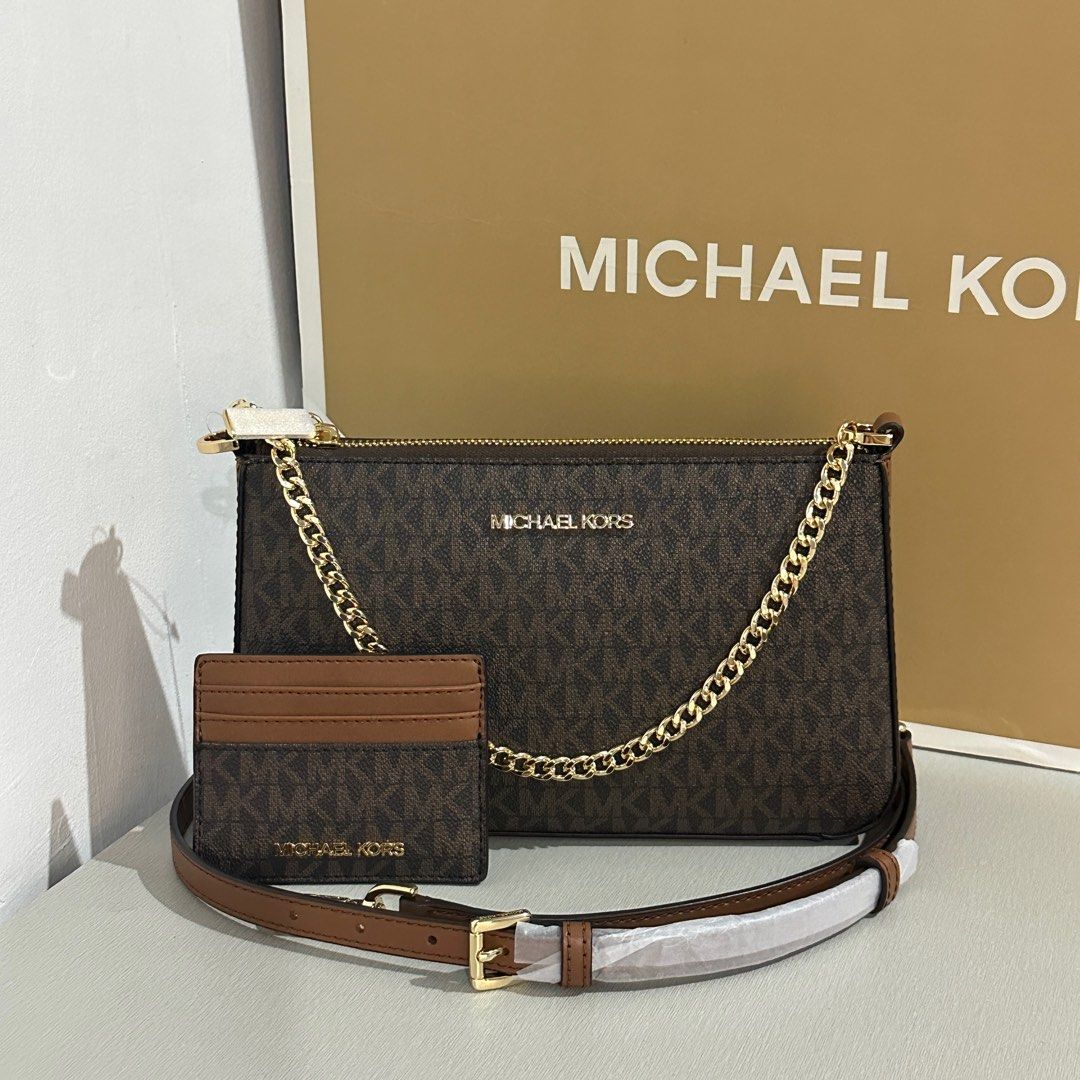 Michael Kors Pouchette Sling Bag, Luxury, Bags & Wallets on Carousell