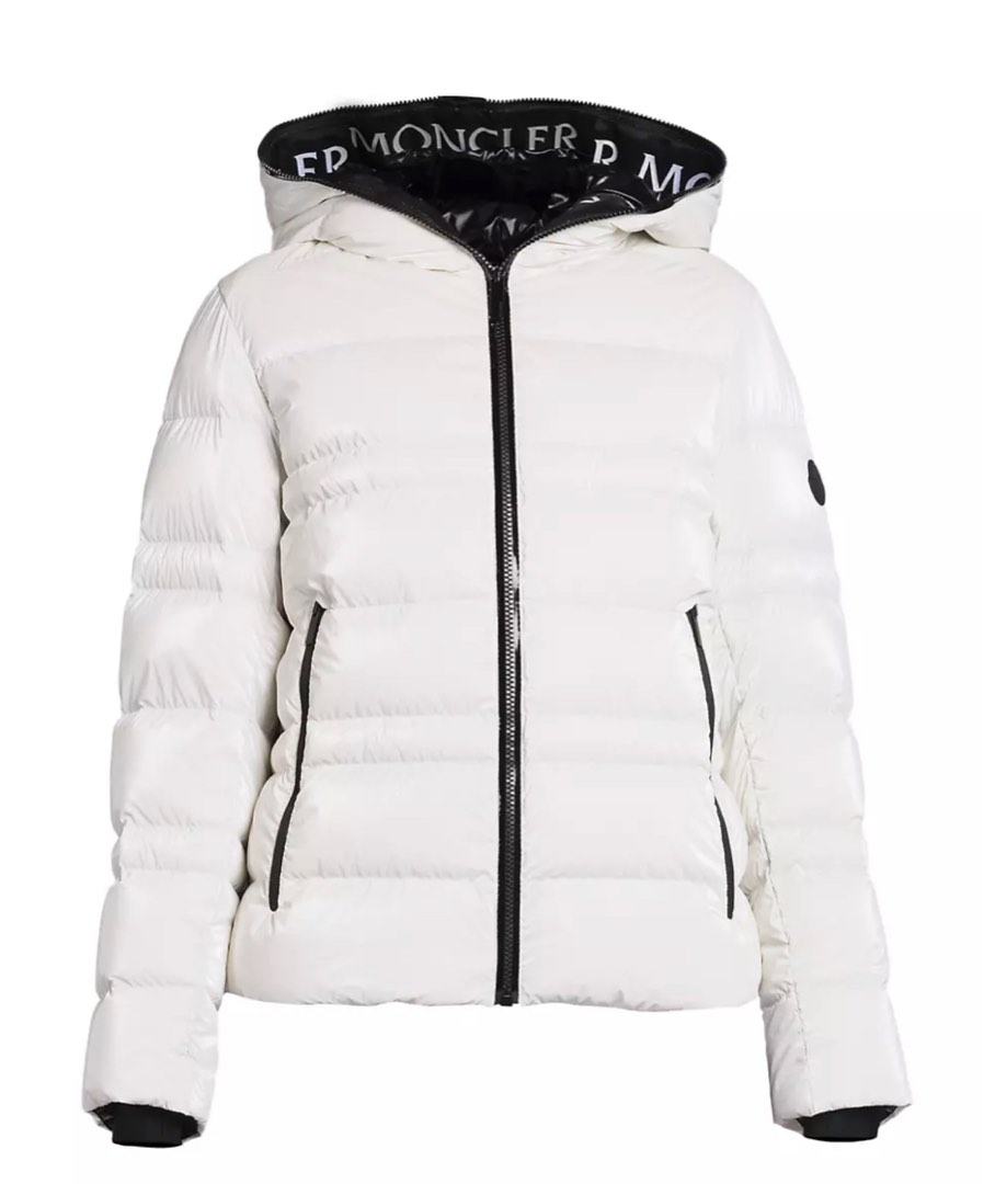 Monclear Tharon Quitted Hooded Jacket in White Size 1 Women s