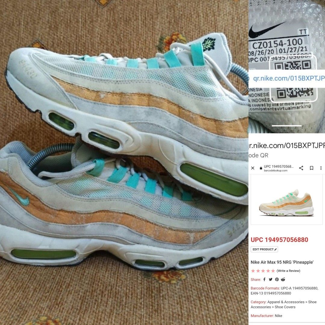 Nike Air Max 95 NRG Pineapple AUTHENTIC ORIGINAL UPC NIKE